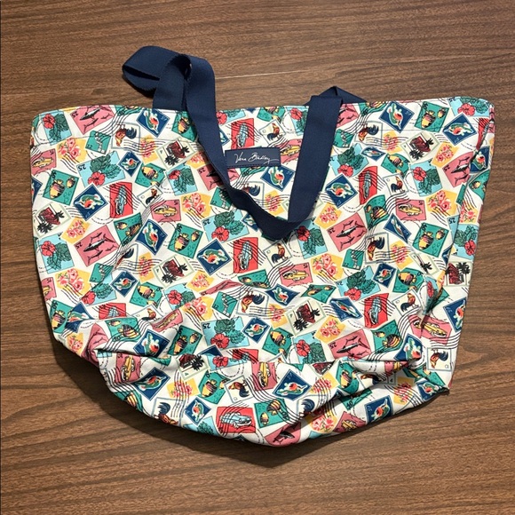 Vera Bradley Lighten Up Extra Large Family Tote Cuban Stamps - Picture 2 of 4